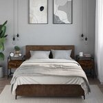 vidaXL Tables de chevet 2 Pièces chêne fumé 40x40x55 cm bois d'ingénierie