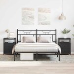 vidaXL Cabinet de chevet 2 Pièces Chêne noir 34 x 35 5 x 50 cm