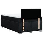 vidaXL Sommier à lattes de lit avec matelas Noir 120x200 cm Tissu