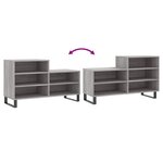 vidaXL Armoire à chaussures Sonoma gris 102x36x60 cm Bois d'ingénierie
