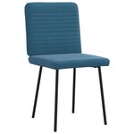 vidaXL Chaises à manger lot de 6 bleu velours