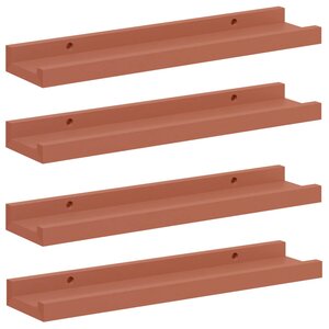 vidaXL Étagère Murale 4 Pièces Rouge 40 x 9 x 3 cm Bois d'ingénierie