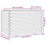 vidaXL Jardinière cire marron 110x60x72 cm bois de pin massif