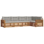 vidaXL Ensemble de canapés d'extérieur 5 pc Gris Naturel et Clair