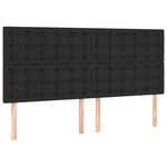 vidaXL Têtes de lit 4 Pièces Noir 100x5x78/88 cm Similicuir