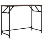 vidaXL Bureau chêne marron bois d'ingénierie et acier enduit de poudre