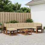 vidaXL Ensemble de canapés d'extérieur 8 Pièces Naturel et Beige