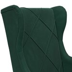vidaXL Fauteuil Vert foncé Velours