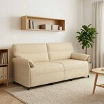 vidaXL Canapé 100  polyester  cadre en métal  MDF  Contreplaqué