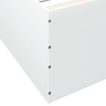 vidaXL Cadre de lit blanc 75x190 cm bois d'ingénierie