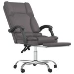 Fauteuil de massage inclinable de bureau informatique étude similicuir gris 02_0025405