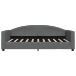 vidaXL Lit de jour gris foncé 100x190 cm tissu