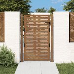 vidaXL Portail de jardin 105x130 cm acier corten conception de carré