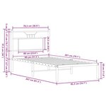 vidaXL Cadre de lit sans matelas chêne sonoma 80x200 cm