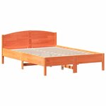 vidaXL Cadre de lit sans matelas cire marron 160x200cm bois pin massif