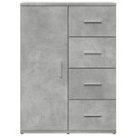 vidaXL Buffets 2 Pièces gris béton 59x39x80 cm bois d'ingénierie