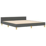 cadre de lit gris foncé vidaXL 180x200 cm en tissu