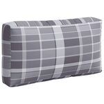 vidaXL Coussins de palette 3 Pièces carreaux gris tissu