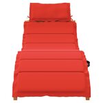 vidaXL Chaises longues avec coussins lot de 2 rouge bois massif acacia