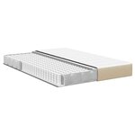 vidaXL Matelas de Lit avec matelas Vert 140 x 190 cm tissu