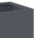 vidaXL Bac de jardin surélevé Anthracite 60 x 26 x 45 cm Acier