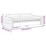 vidaXL Lit de jour avec matelas jaune 90x200 cm velours