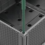 vidaXL Jardinière avec treillis gris clair 40x40x142 5 cm PP