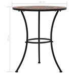 vidaXL Ensemble de bistro 3 Pièces mosaïque Carreau céramique Orange/Gris