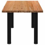 vidaXL Table à manger marron clair bois de chêne massif rectangulaire