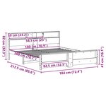 vidaXL Cadre de lit Marron 180 x 200 cm Bois d'ingénierie