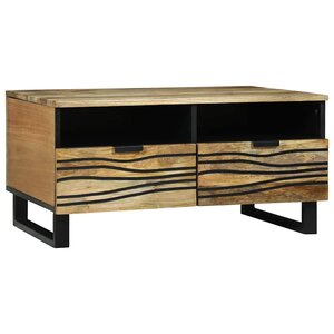 vidaXL Table basse avec tiroir Marron et Noir 80 x 54 x 40 cm