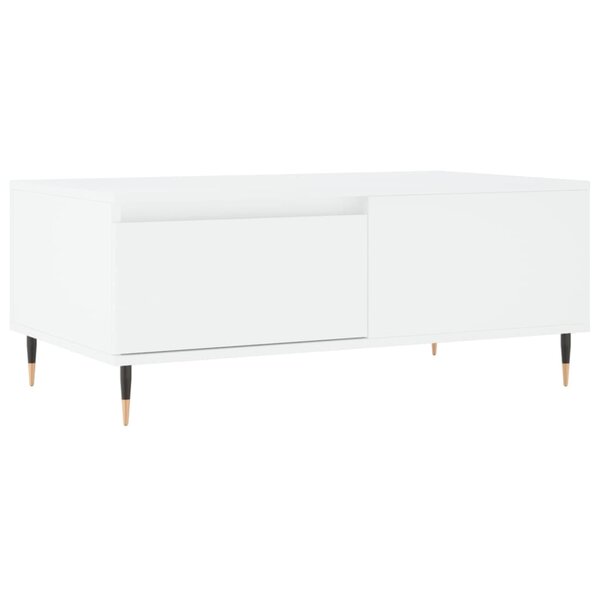 vidaXL Table basse Blanc 90x50x36 5 cm Bois d'ingénierie