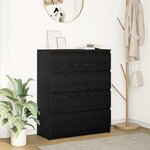 vidaXL Buffet chêne noir 80x35x99 cm bois d’ingénierie