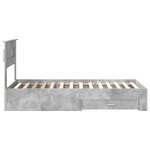 vidaXL Cadre de lit Gris béton 90 x 200 cm Bois d'ingénierie