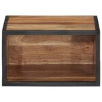 vidaXL Table de chevet murale 35x35x20 cm bois massif d'acacia