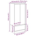 vidaXL Armoire tiroir chêne marron 55 5x34x119 5 cm bois d'ingénierie
