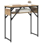 vidaXL TableConsole Chêne artisanal 75x30x75cm Bois d'ingénierie