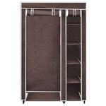 vidaXL Garde-robe Tissu Marron