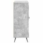 vidaXL Buffet Gris béton 66 x 34 5 x 90 cm Bois d'ingénierie