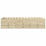 vidaXL Lit de jour et tiroirs chêne sonoma 90x190 cm bois d'ingénierie