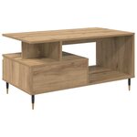 vidaXL Table basse Chêne artisanal 90 x 49 x 45 cm Bois d'ingénierie
