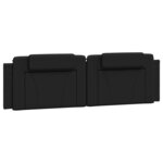 vidaXL Coussin de tête de lit Viana noir 183 cm similicuir