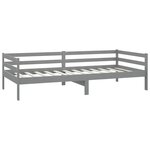 vidaXL Lit de repos avec matelas 90x200 cm Gris Bois de pin massif