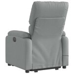 vidaXL Fauteuil de massage inclinable Gris clair Tissu