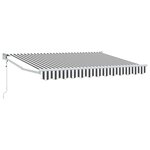 vidaXL Auvent rétractable Anthracite et blanc 2 5 x 2 m