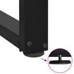 vidaXL Pieds de table à manger en T  2 pièces  noir  80 x 35 x (72-73) cm  acier