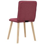 vidaXL Chaises à manger lot de 6 rouge bordeaux tissu