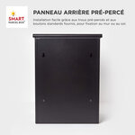 Boîte à colis moyenne 1 porte Noire à accès frontal Acier galvanisé SMART PARCEL BOX™