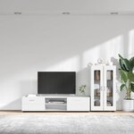 vidaXL Ensemble meuble TV FLORIN Blanc brillant Bois d'ingénierie