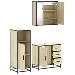 vidaXL Ensemble de meubles de salle de bain 3 Pièces chêne sonoma